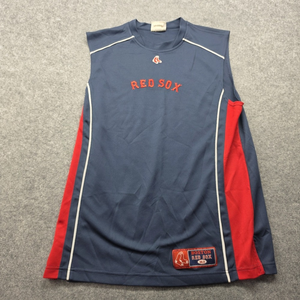 Vintage Boston Red Sox Shirt Mens Medium Lee Sport Tank Top Embroidered Baseball